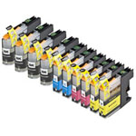 10 stuks Brother LC123 (LC121) inktcartridges hoge capaciteit (Ink Hero Huismerk)