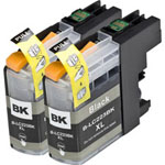 2 stuks Brother LC223 (LC221) inktcartridges zwart hoge capaciteit (Ink Hero Huismerk)