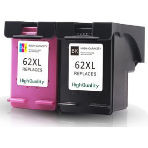 Ink Hero huismerk HP 62XL Multipack inktcartridges – 1x zwart + 1x driekleur, gereviseerd, hoge capaciteit