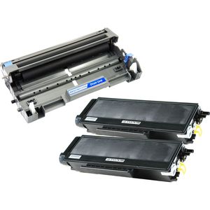 Ink Hero huismerk Brother TN3170 & DR3100 toner- en drumset – 2 tonercartridges zwart + 1 drumeenheid, hoge capaciteit