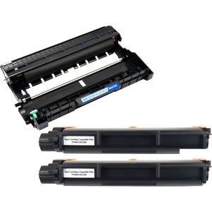 Ink Hero Brother TN2320 & DR2300 toner- en drumset – 2 tonercartridges zwart + 1 drumeenheid, 3 stuks, hoge capaciteit