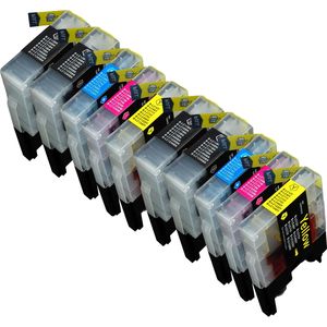 Ink Hero huismerk vervangt Brother LC1240 – inktcartridges, 4x zwart + 2x cyaan + 2x magenta + 2x geel, hoge capaciteit (vervangt LC1220)
