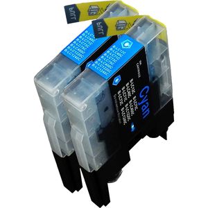 Ink Hero huismerk vervangt Brother LC1240C – inktcartridges, 2x cyaan, hoge capaciteit (vervangt LC1220C)