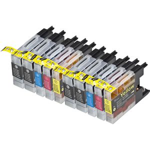 Ink Hero huismerk vervangt Brother LC1280 – inktcartridges, 4x zwart + 2x cyaan + 2x magenta + 2x geel, extra hoge capaciteit