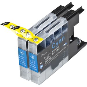 Ink Hero huismerk vervangt Brother LC1280C – inktcartridges, 2x cyaan, extra hoge capaciteit