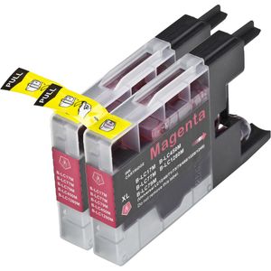 Ink Hero huismerk Brother LC1280M Multipack inktcartridges – 2x magenta, extra hoge capaciteit