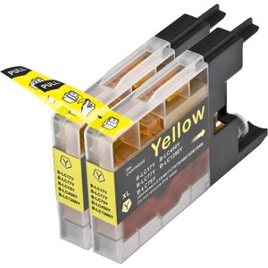 Ink Hero Brother LC1280Y Multipack inktcartridges geel – 2 stuks, extra hoge capaciteit
