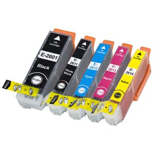 Ink Hero huismerk Epson 26XL Multipack inktcartridges – 1x zwart + 1x cyaan + 1x magenta + 1x geel + 1x fotozwart, hoge capaciteit