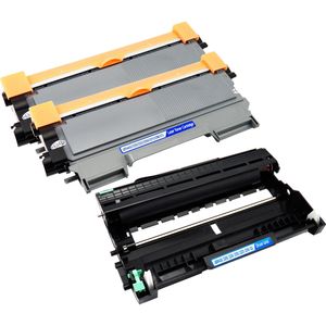 Ink Hero huismerk Brother TN2220 & DR2200 toner- en drumset – 2 tonercartridges zwart + 1 drumeenheid, hoge capaciteit