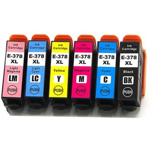 Ink Hero Epson 378XL Multipack inktcartridges zwart, cyaan, magenta, geel, lichtcyaan en lichtmagenta – 6 stuks, hoge capaciteit