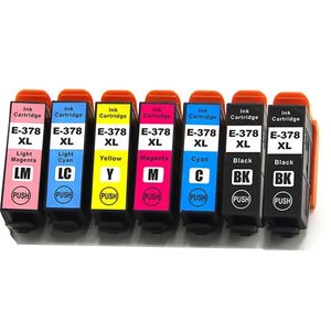Ink Hero huismerk vervangt Epson 378XL – inktcartridges, 2x zwart + 1x cyaan + 1x magenta + 1x geel + 1x lichtcyaan + 1x lichtmagenta, hoge capaciteit