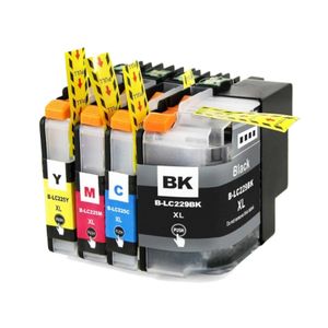 Ink Hero huismerk Brother LC229 & LC225 Multipack inktcartridges – 1x zwart + 3 kleuren, superhoge capaciteit