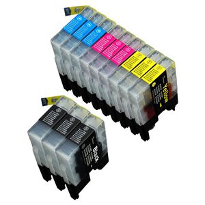 Ink Hero huismerk vervangt Brother LC1240 – inktcartridges, 3x zwart + 3x cyaan + 3x magenta + 3x geel, hoge capaciteit (vervangt LC1220)