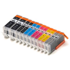 Ink Hero Canon PGI-550XL & CLI-551XL Multipack inktcartridges zwart, cyaan, magenta, geel, pigmentzwart en grijs – 12 stuks, hoge capaciteit