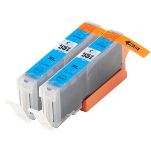 Ink Hero huismerk Canon CLI-551XL Multipack inktcartridges – 2x cyaan, hoge capaciteit