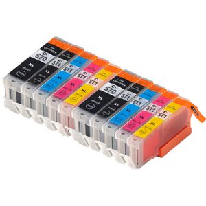 Ink Hero huismerk vervangt Canon PGI-570XL & CLI-571XL – inktcartridges, 2x zwart + 2x cyaan + 2x magenta + 2x geel + 2x pigmentzwart, hoge capaciteit