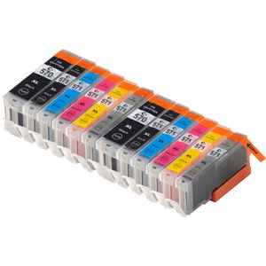 Ink Hero Canon PGI-570XL & CLI-571XL Multipack inktcartridges zwart, cyaan, magenta, geel, pigmentzwart en grijs – 12 stuks, hoge capaciteit