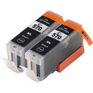 Ink Hero Canon PGI-570XL Multipack inktcartridges pigmentzwart – 2 stuks, hoge capaciteit