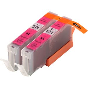 Ink Hero Canon CLI-571XL Multipack inktcartridges magenta – 2 stuks, hoge capaciteit