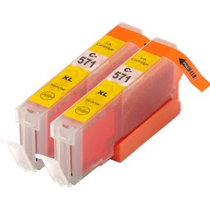 Ink Hero huismerk vervangt Canon CLI-571XL – inktcartridges, 2x geel, hoge capaciteit