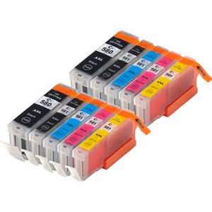 Ink Hero huismerk Canon PGI-580XXL & CLI-581XXL Multipack inktcartridges – 2x zwart + 2x cyaan + 2x magenta + 2x geel + 2x pigmentzwart, superhoge capaciteit
