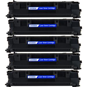 Ink Hero huismerk vervangt HP 80A – tonercartridges, 5x zwart (CF280A)