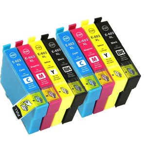 Ink Hero huismerk vervangt Epson 603XL – inktcartridges, 2x zwart + 2x cyaan + 2x magenta + 2x geel, hoge capaciteit