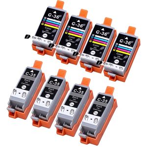 Ink Hero huismerk vervangt Canon PGI-35 & CLI-36 – inktcartridges, 4x zwart + 4x driekleur