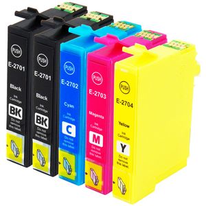 Ink Hero huismerk vervangt Epson 27XL – inktcartridges, 2x zwart + 3 kleuren, hoge capaciteit