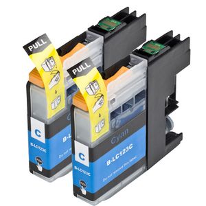Ink Hero Brother LC123 / LC121 Multipack inktcartridges cyaan – 2 stuks, hoge capaciteit