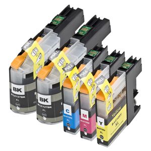 Ink Hero huismerk vervangt Brother LC127 & LC125 – inktcartridges, 2x zwart + 3 kleuren, superhoge capaciteit