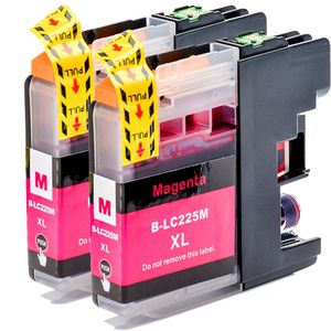 Ink Hero huismerk vervangt Brother LC225M – inktcartridges, 2x magenta, superhoge capaciteit
