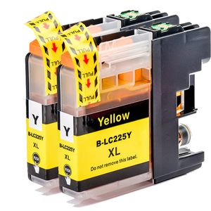 Ink Hero huismerk Brother LC225Y Multipack inktcartridges – 2x geel, superhoge capaciteit