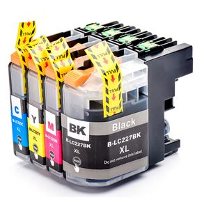 Ink Hero Brother LC227 & LC225 Multipack inktcartridges zwart en kleur – 4 stuks, superhoge capaciteit