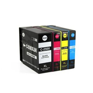 Ink Hero huismerk vervangt Canon PGI-2500XL – inktcartridges, 1x zwart + 3 kleuren, hoge capaciteit