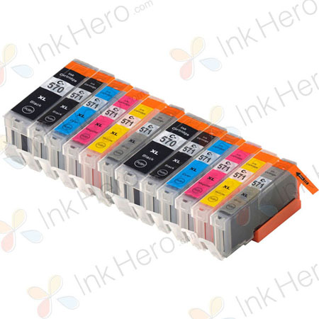 12 stuks Canon PGI-570XL & CLI-571XL inktcartridges hoge capaciteit (Ink Hero Huismerk)