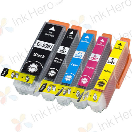 5 stuks Epson 33XL inktcartridges hoge capaciteit (Ink Hero Huismerk)
