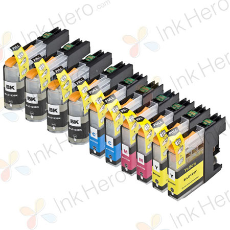 10 stuks Brother LC123 (LC121) inktcartridges hoge capaciteit (Ink Hero Huismerk)