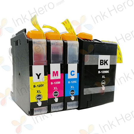 4 stuks Brother LC129 & LC125 inktcartridges super hoge capaciteit (Ink Hero Huismerk)