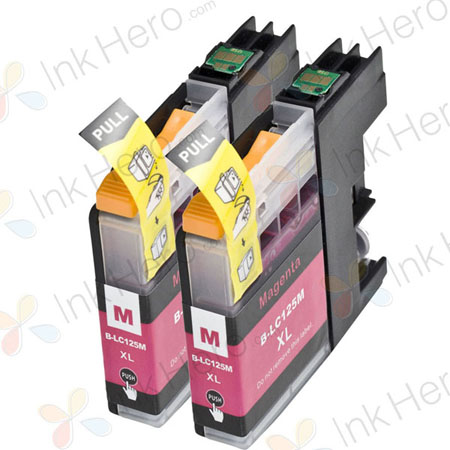 2 stuks Brother LC125M inktcartridges magenta super hoge capaciteit (Ink Hero Huismerk)