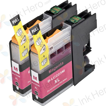 2 stuks Brother LC223 (LC221) inktcartridges magenta hoge capaciteit (Ink Hero Huismerk)