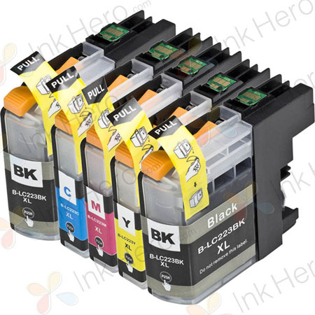 5 stuks Brother LC223 (LC221) inktcartridges hoge capaciteit (Ink Hero Huismerk)