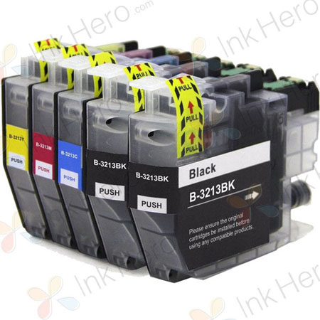 5 stuks Brother LC3213 inktcartridges hoge capaciteit (Ink Hero Huismerk)