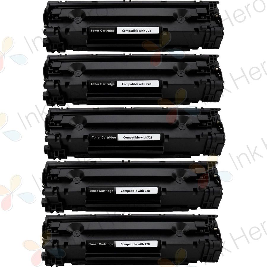 5 stuks Canon 728 toner zwart (Ink Hero Huismerk)