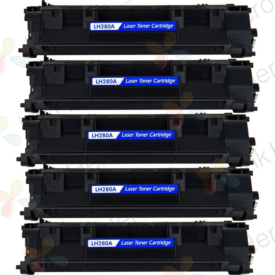 5 stuks HP 80A (CF280A) toner zwart (Ink Hero Huismerk)