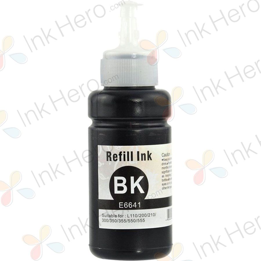 Epson 664 (T6641) inkttank zwart (Ink Hero huismerk)